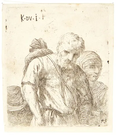 Mand, kvinde og barn Familien by Карел Дуйардин — digital art print download
