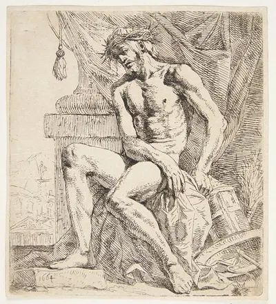 Den lidende Kristus by Leendert van der Cooghen, 1664 — digital art print download