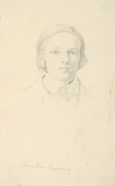 Portræt af Christian Henneberg by Лоренц Фрёлих, 1846 — digital art print download