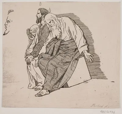 Prøveblad Tre siddende apostle by Лоренц Фрёлих — digital art print download