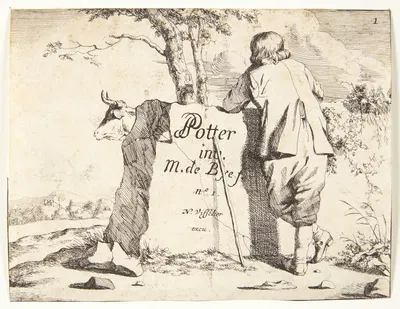 Titelblad til Køer by Marcus de Bye — digital art print download