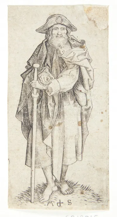 Apostlen Jakob den ældre by Martin Schongauer — digital art print download