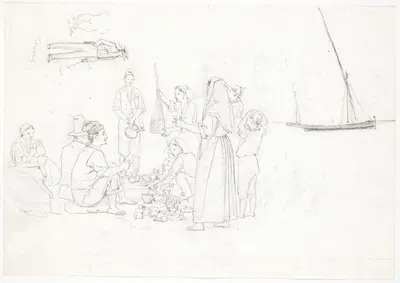 Folkelivsstudier by Martinus Rørbye, 1835 — digital art print download