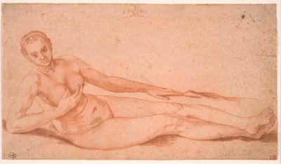Liggende kvindelig model by Melchior Lorck, 1562 — digital art print download