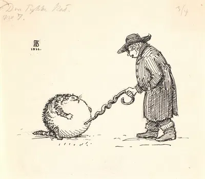 Den tykke kat by Нильс Сковгорд, 1911 — digital art print download