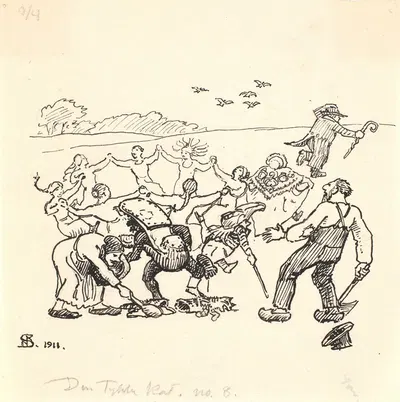 Den tykke kat by Нильс Сковгорд, 1911 — digital art print download