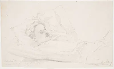 Maleren L A Schou, liggende by Отто Бахе, 1867 — digital art print download
