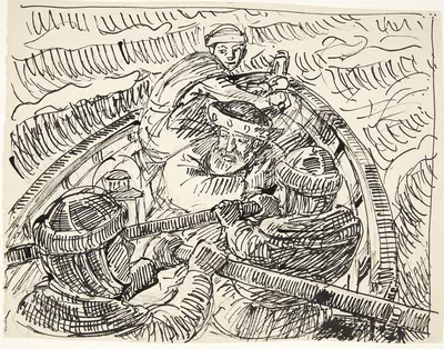 Christian II færges over Lillebælt by Peter Hansen — digital art print download