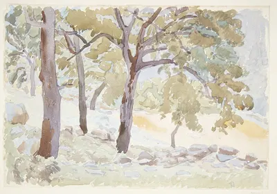 Udkanten af en skov by Peter Hansen, 1920 — digital art print download