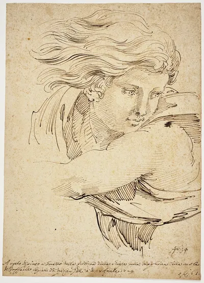 Hovedet af en engel, efter Raphael by Пьер Леоне Гецци — digital art print download