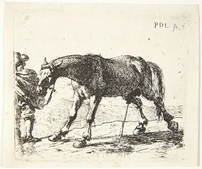 En pissende hest by Питер ван Лаер — digital art print download