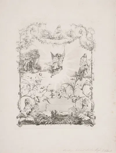 Randtegning til Paludan-Müller- Sorgen by Sophus Schack — digital art print download
