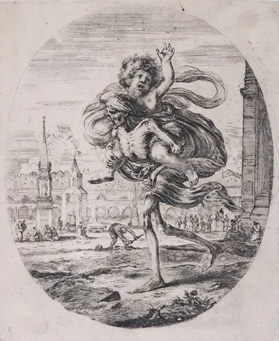 Death Carrying a Child by Stefano Della Bella, 1645-1651 — digital art print download