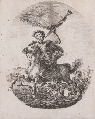 Death on Horseback by Stefano Della Bella, 1645-1651 — digital art print download