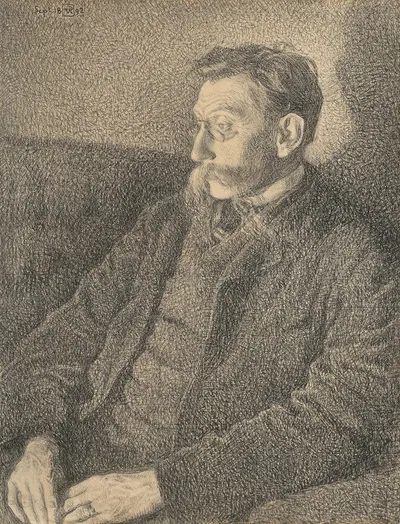 Portrait d'Émile Verhaeren by Тео ван Риссельберге, 1892 — digital art print download
