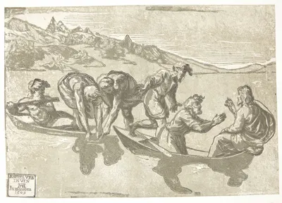 Peters fiskedræt by Ugo Da Carpi — digital art print download