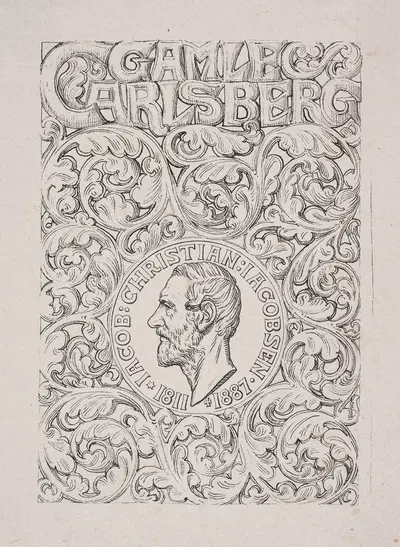 Omslag til katalog, Gl Carlsberg Udstillingen by Waldemar Bøhme, 1888 — digital art print download
