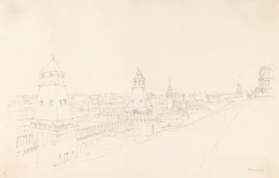 Moscow from the Esplanade of the Kremlin by Альфред Гомерсал Виккерс, 1827 — digital art print download