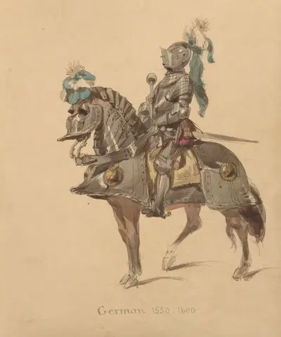 Эскизы костюмов, пл. 001 by Джон Ричард Кок Смит, 1842 — digital art print download