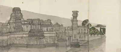 Exterior View of Keylas (Kailasanatha) by Гангарама Чинтаман Тамбат — digital art print download