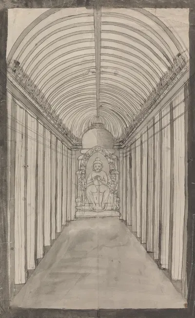 Interior of Viswakarma by Гангарама Чинтаман Тамбат — digital art print download