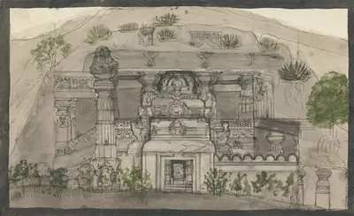 Outside View of Indus Sabha by Гангарама Чинтаман Тамбат — digital art print download