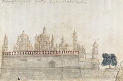 Side View of Bhuleshwar Temple by Гангарама Чинтаман Тамбат — digital art print download
