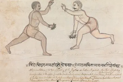 Two Jeyties Fighting by Гангарама Чинтаман Тамбат — digital art print download