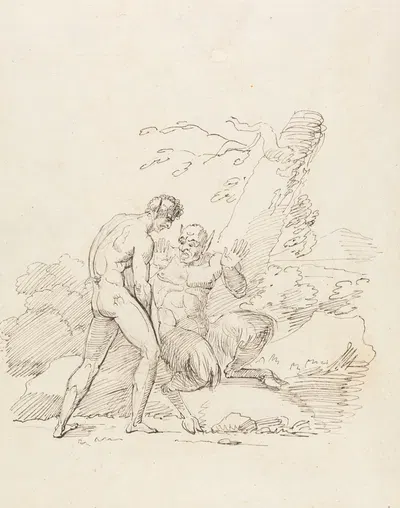 Study of a Centaur and a Satanic Figure by Генри Трешем, 1783-1789 — digital art print download