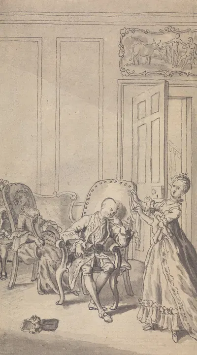 Scene from the play, 'The Careless Husband' by Isaac Taylor — digital art print download