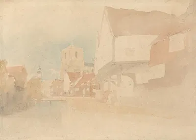 A View of Waltham Abbey, Herts, Essex by John Thirtle — digital art print download