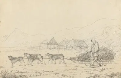 The Narta or Sledge for Burdens in Kamtschatka by Джон Уэббер, 1789 — digital art print download