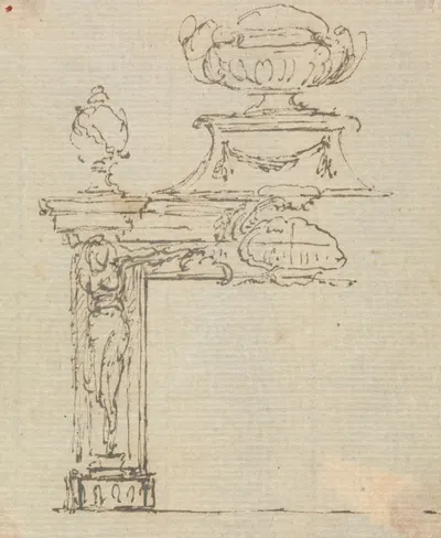 Design for a Chimneypiece. by Joseph Wilton — digital art print download