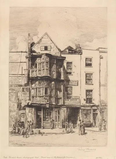 Дом Питера Пиндера, улица Бишопсгейт, Лондон by Перси Томас, 1881 — digital art print download