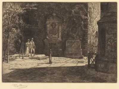 Храм, Лондон by Перси Томас, 1898 — digital art print download