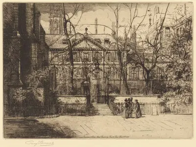 Храм, Лондон by Перси Томас, 1897 — digital art print download