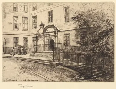 Храм, Лондон by Перси Томас, 1897 — digital art print download