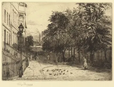 Храм, Лондон by Перси Томас, 1897 — digital art print download