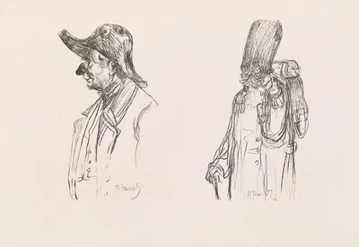 Les caricatures de Puvis de Chavannes Pl.06 by Пьер Пюви де Шаванн, 1906 — digital art print download