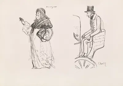 Les caricatures de Puvis de Chavannes Pl.24 by Пьер Пюви де Шаванн, 1906 — digital art print download