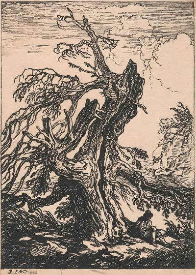 Study of a Tree by Рафаэль Ламар Уэст, 1802 — digital art print download