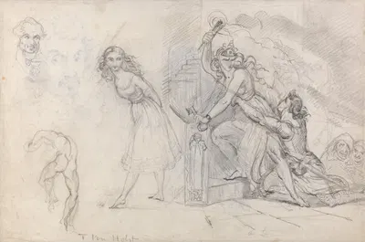 Sheet of Sketches by Теодор фон Холст — digital art print download