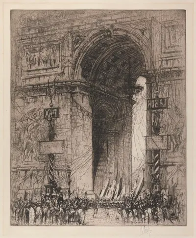 Arc de Triomphe, Paris by Уильям Уолкот, 1918 — digital art print download