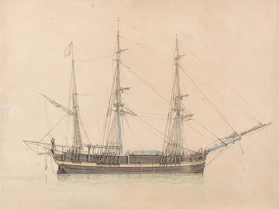 The Whaler 'Truelove' of Hull by Уильям Уорд — digital art print download