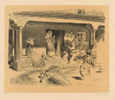 Mánes maľuje na moravskom vidieku by Адольф Кашпар, 1920 — digital art print download