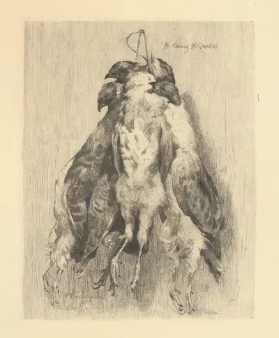 Lovecké zátišie s jarabicami by Ákos Aranyossy, 1892 — digital art print download