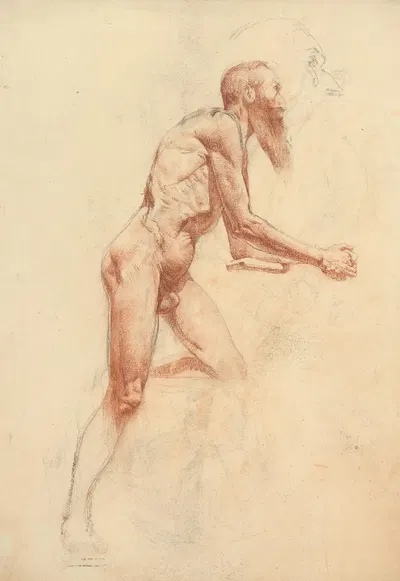 Štúdia aktu starca by Ákos Aranyossy, 1888–1893 — digital art print download