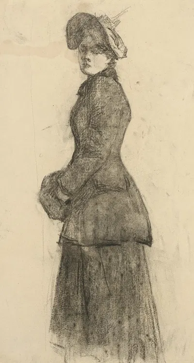 Štúdia dámy s rukávnikom by Ákos Aranyossy, 1888–1893 — digital art print download