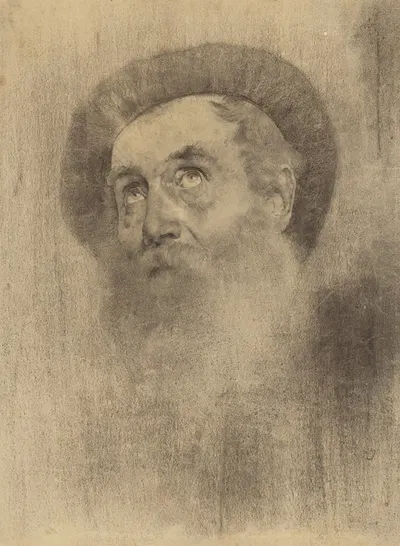 Štúdia hlavy starca v klobúku by Ákos Aranyossy, 1890–1895 — digital art print download