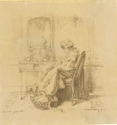 Breiende oude dame by Александр Хуго Баккер Корфф, 1871 — digital art print download